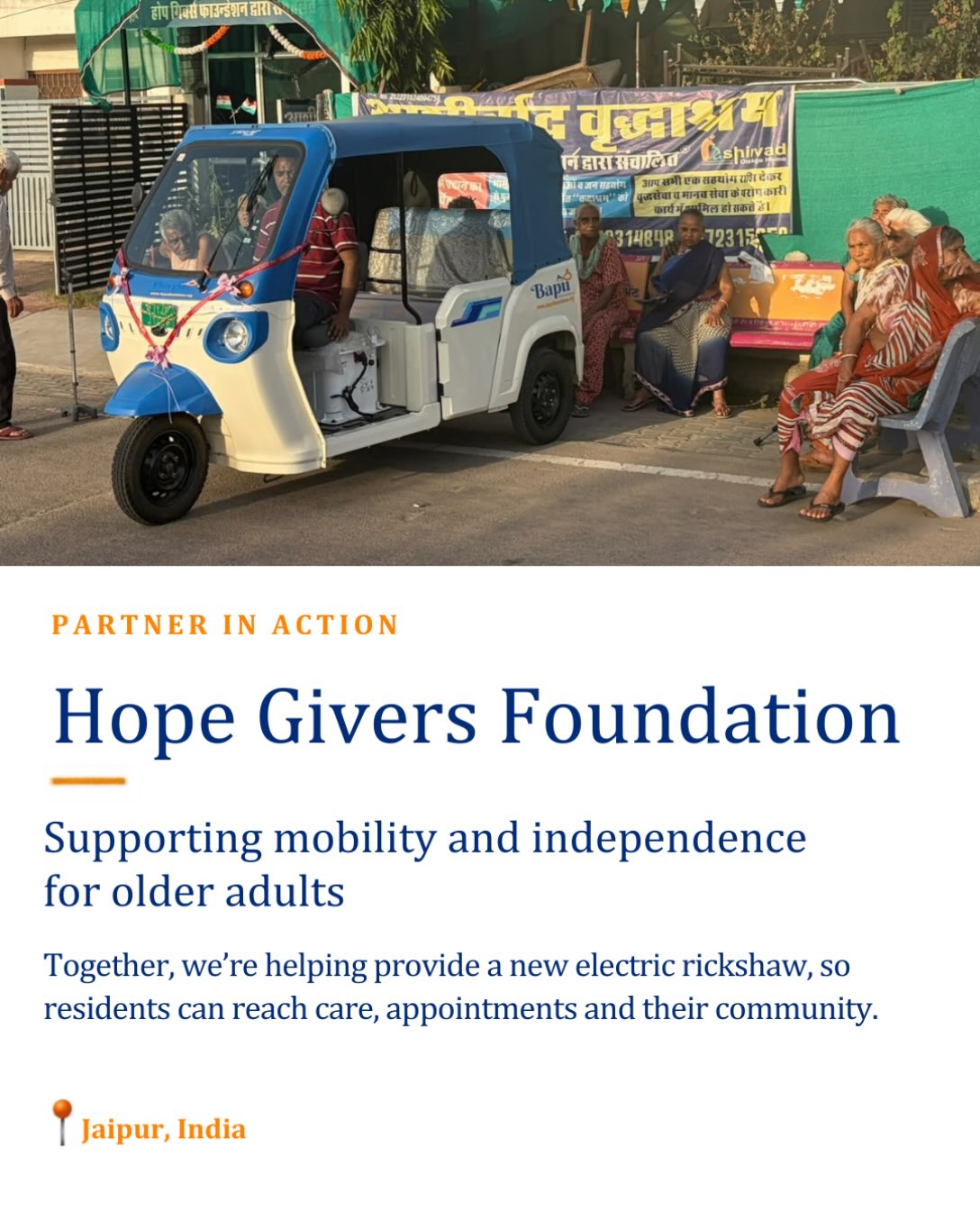 Hope Givers Foundation: partner in action — BAPU Foundation Instagram post